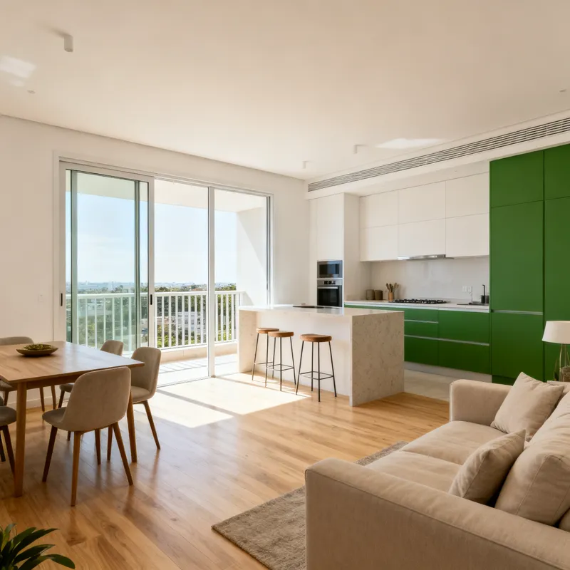 Sala integrada, Residencial Trevo Azul